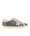 Golden Goose Super-star Studded Sneakers With In Nude