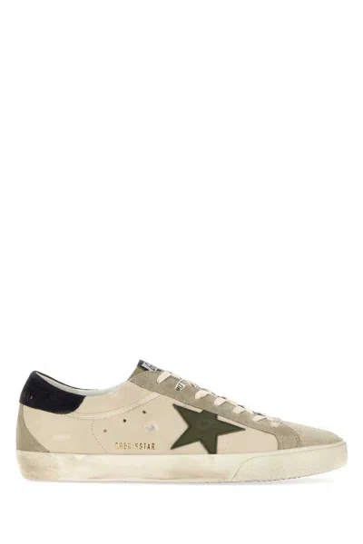 Golden Goose Deluxe Brand Multicolor Leather And Suede Super-star Sneakers In Neutral
