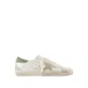 Golden Goose Super Star Leather Upper And Heel Suede Star And Spur In White