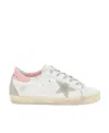 Golden Goose Super-star Used-effect Leather Sneakers With Suede Profiles In White