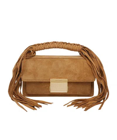 Golden Goose Deluxe Brand Venezia Fringed Small Tote Bag In Brown