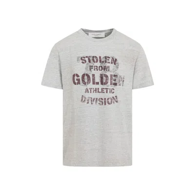 Golden Goose Men's Vintage Print T-shirt In Gray