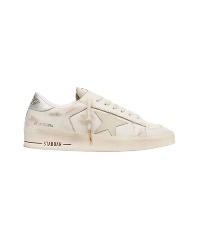 Golden Goose Deluxe Brand Vintage White Leather Sneakers In Grey