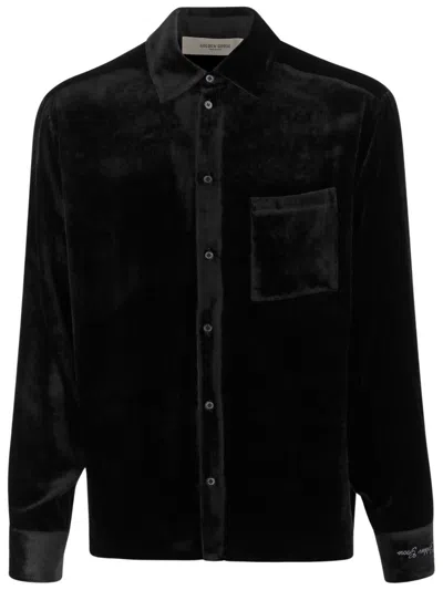 Golden Goose Deluxe Brand Viscose And Silk Shirt In Black