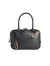 Golden Goose Life Black Sheepskin Bag And Gold Details In Black