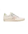 Golden Goose White Leather Sneakers With Distinctive Star Detail In Neutrals