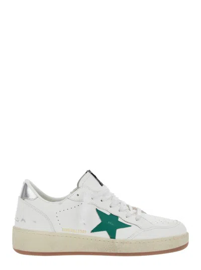 Golden Goose Deluxe Brand White Leather Low Top Sneakers With Star Patch