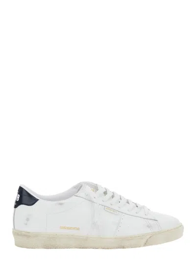 Golden Goose Deluxe Brand White Low Top Sneakers With Logo Patch