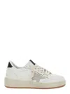 Golden Goose 'ballstar 2' White Low Top Sneakers With Star Patch On The Side And Contrasting Heel In Grey