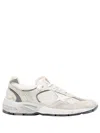 Golden Goose Running Dad Net And Suede Upper Leather Star And Heel Suede Spur Shoes In White