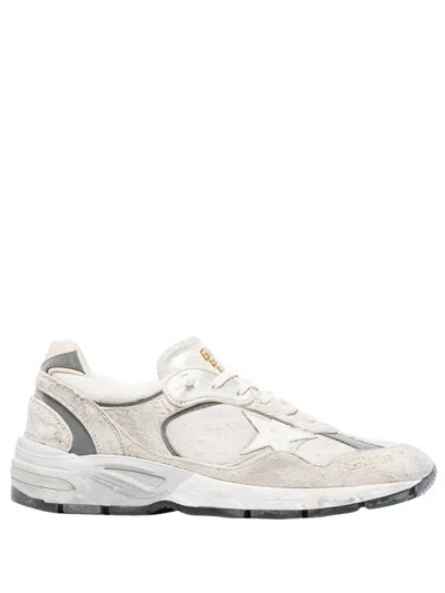 GOLDEN GOOSE GOLDEN GOOSE WHITE SNEAKERS WITH LEATHER AND TEXTURED FINISH