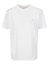 Golden Goose Deluxe Brand White T-shirt With Mezze Sleeves And Sparkling Star In White