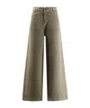 Golden Goose Deluxe Brand Women Ortensia Cotton And Linen Trousers In Green