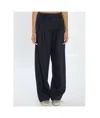 Golden Goose Sartorial Pleated Flavia Pants In Pinstripe Fabric In Black