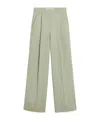 Golden Goose Sage Green Relaxed Fit Trousers With Functional Pockets In Green