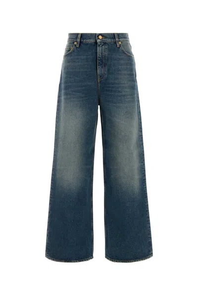 Golden Goose Deluxe Brand Wide-leg Cotton Jeans In Blue
