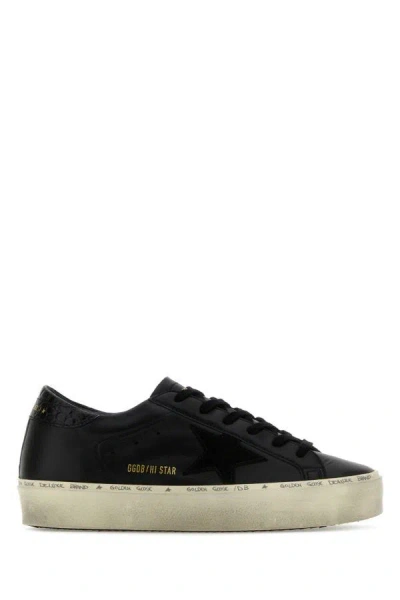 GOLDEN GOOSE GOLDEN GOOSE DELUXE BRAND WOMAN BLACK LEATHER SUPERSTAR SNEAKERS