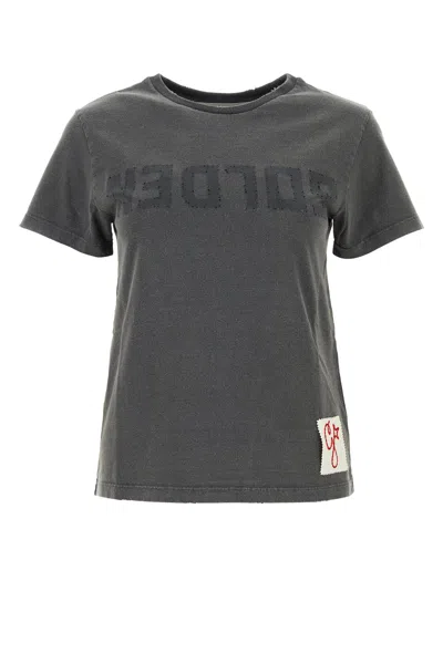 Golden Goose Distressed T-shirt In Gray