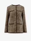 Golden Goose Deluxe Brand Women Boxy Fit Wool Blend Blazer In Brown