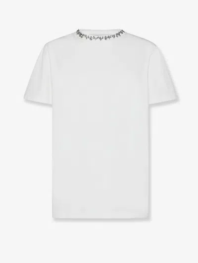 Golden Goose Crystal Crew Neck T-shirt In White