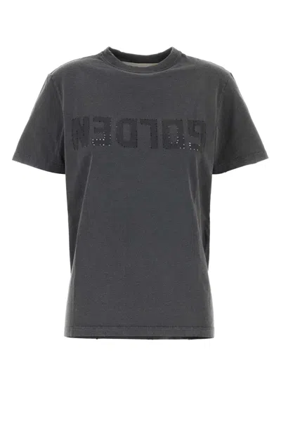 Golden Goose Deluxe Brand Women Dark Grey Cotton T-shirt