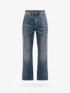 Golden Goose Deluxe Brand Women Derin New Cropped Flare Jeans With Back Logoed Patch In Blue