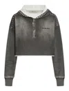 Golden Goose Spray-effect Cropped Sweatshirt In Black