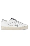 Golden Goose Hi Star Sneakers In White Leather In White
