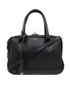 Golden Goose Life Black Sheepskin Bag And Gold Details In Black