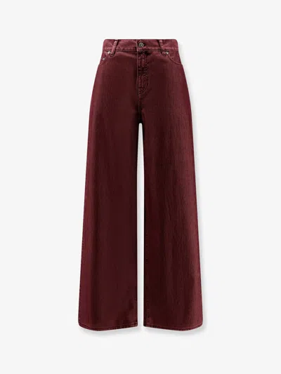 Golden Goose Deluxe Brand Women Melody Boyfriend Fit Trousers In Burgundy