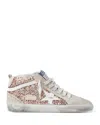 Golden Goose Mid Star Classic Sneakers In Rose Gold Glitter