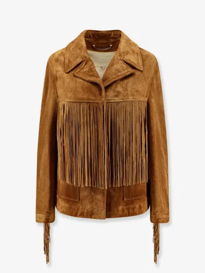 Golden Goose Deluxe Brand Women Olinda Suede Jacket In Brown