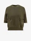 Golden Goose Ottavia Cotton Sweater With Button Detailing In Green