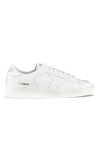 Golden Goose White Stardan Leather Sneakers With Star Motif In White