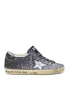 Golden Goose Deluxe Brand Women Super-star Classic With List Low-top Sneakers With Sequins In Black