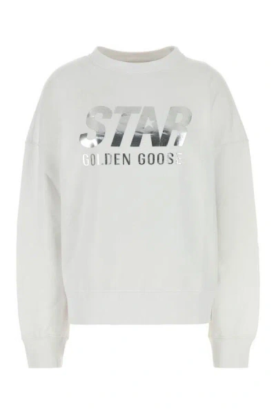 GOLDEN GOOSE GOLDEN GOOSE DELUXE BRAND WOMEN WHITE COTTON SWEATSHIRT