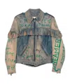 Golden Goose Deluxe Brand Zip-up Fringed Jacket In Gray