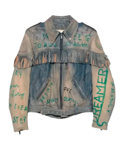 GOLDEN GOOSE GOLDEN GOOSE DELUXE BRAND ZIP-UP FRINGED JACKET