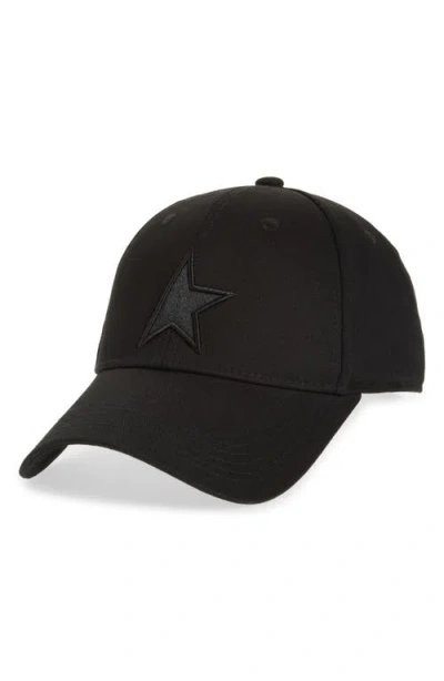 Golden Goose Black Baseball Cap With Star Women