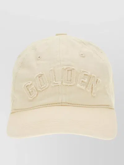 Golden Goose Denim Baseball Cap Curved Brim Design In Neutral