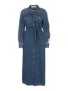 Golden Goose Shirt Dress In Denim In Blue