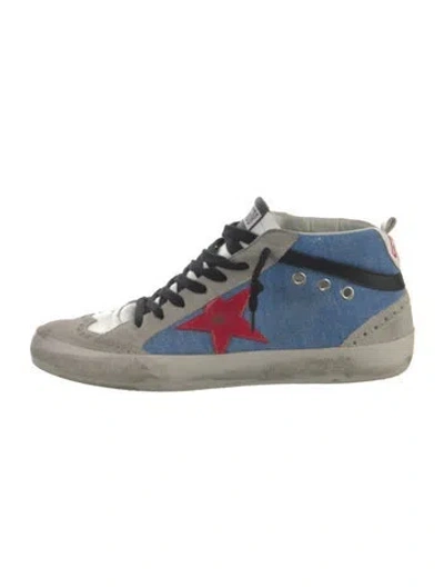 Pre-owned Golden Goose Denim Colorblock Pattern Sneakers In Gray