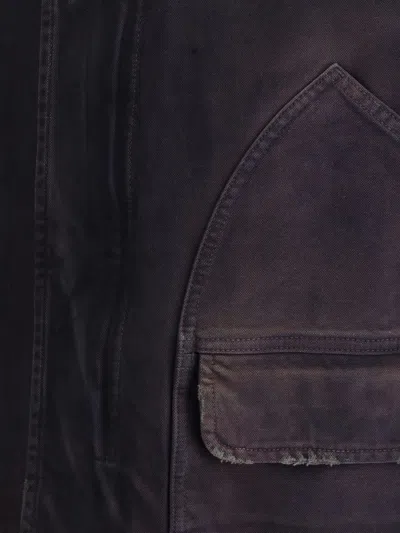 Golden Goose Denim Cotton Jacket In Blue
