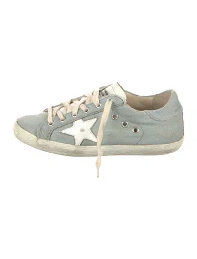 Pre-owned Golden Goose Denim Distressed Accents Sneakers In Blue