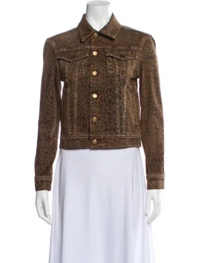 Pre-owned Golden Goose Denim Jacket In Brown