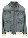 Golden Goose Bomber Blue Washed Effect In Denim