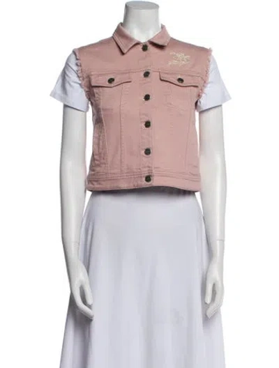 Pre-owned Golden Goose Denim Jacket In Pink