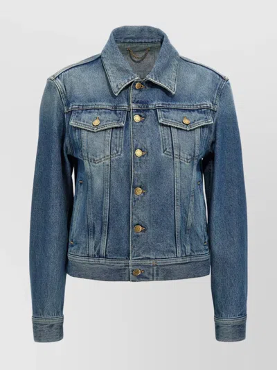 GOLDEN GOOSE DENIM JACKET WITH LONG SLEEVES AND CHEST POCKETS