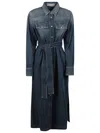 Golden Goose Denim Maxi Dress With Button-up Front