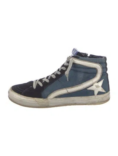 Pre-owned Golden Goose Denim Printed Sneakers In Multi